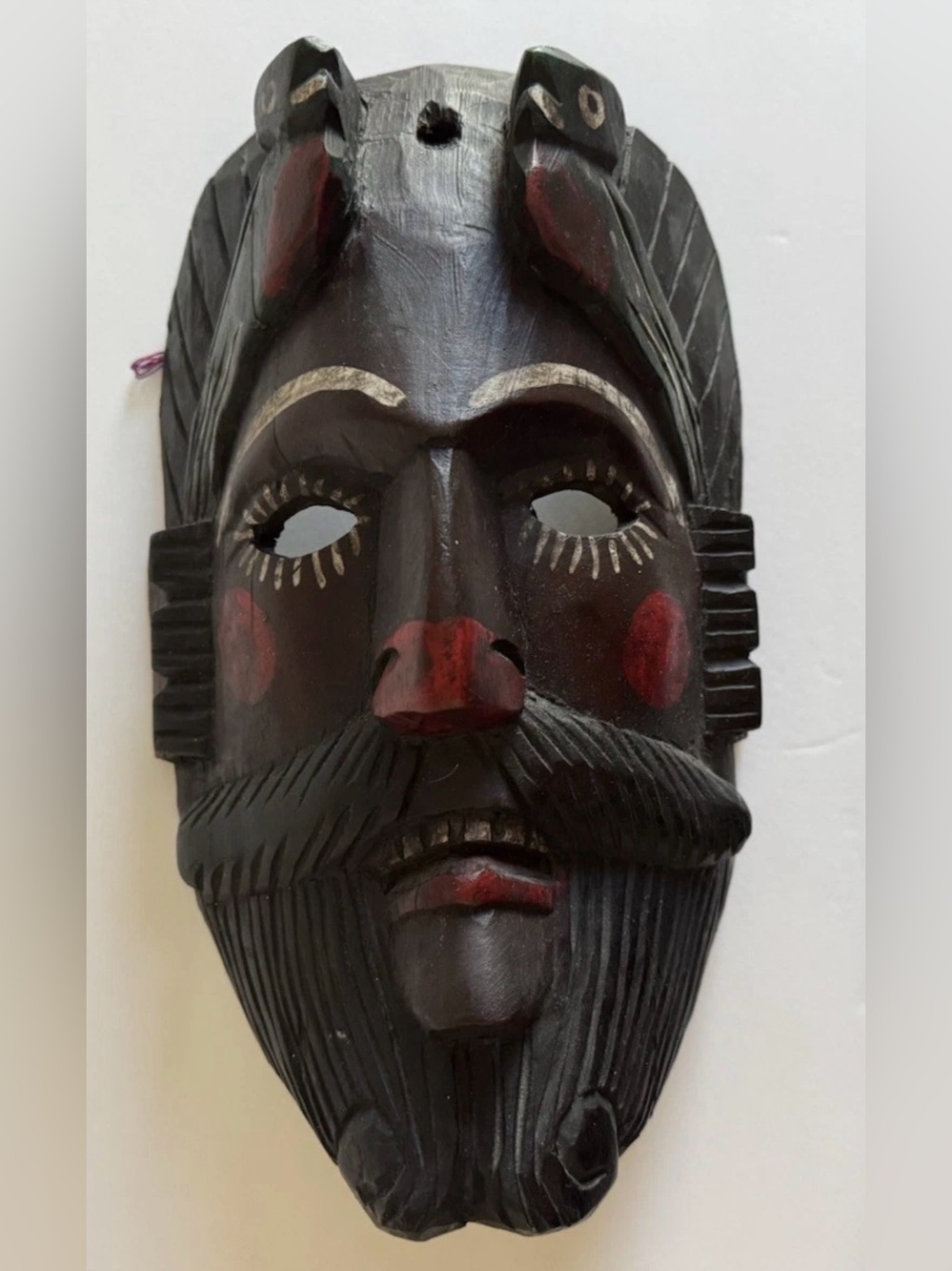 Guatemalan Tribal Hand Painted Wooden Mask